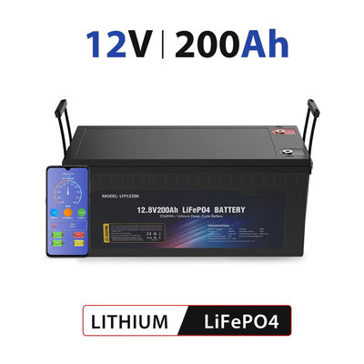 200AH 12V Batería de litio RV LiFePO4 Almacenamiento de energía para camper móvil