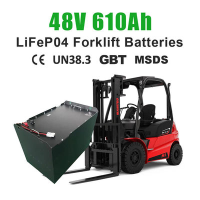 Buen precio Baterías de montacargas de iones de litio de alta capacidad de 48V 610Ah para plataformas de trabajo aéreas y cargadores de ruedas de camiones eléctricos en línea